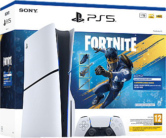 PlayStation 5 Slim 1TB Console - Glacier White + Fortnite Flowering Chaos Bundle (PS5)
