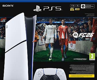 PlayStation 5 Slim 1TB Digital Edition Console - Glacier White + FC 26 Bundle (PS5)