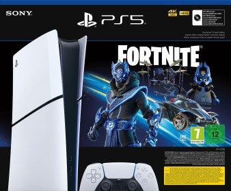 PlayStation 5 Slim 1TB Digital Edition Console - Glacier White + Fortnite Cobalt Star Bundle (PS5)