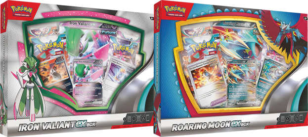 Pokemon TCG: Iron Valiant ex Box and Roaring Moon ex Box