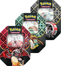 Pokemon TCG: Paldean Fates Shiny ex Tins with 4 Booster Packs