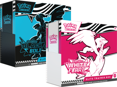 Pokemon TCG: Scarlet & Violet - Black Bolt & White Flare Elite Trainer Box - Zekrom + Reshiram