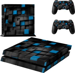 ps4_skin_black_and_blue_3d_grid_ps4