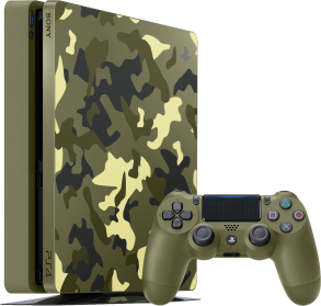 PlayStation 4 Slim 1TB Console - Limited Green Camouflage Call of Duty: WWII Edition (PS4) | PlayStation 4