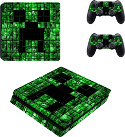 ps4_slim_skin_minecraft_green_creeper_face