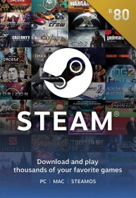 Steam Wallet: R80 Top Up Voucher [Digital Code]