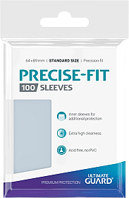 Ultimate Guard Precise-Fit - 100 Standard Size Card Sleeves - Clear