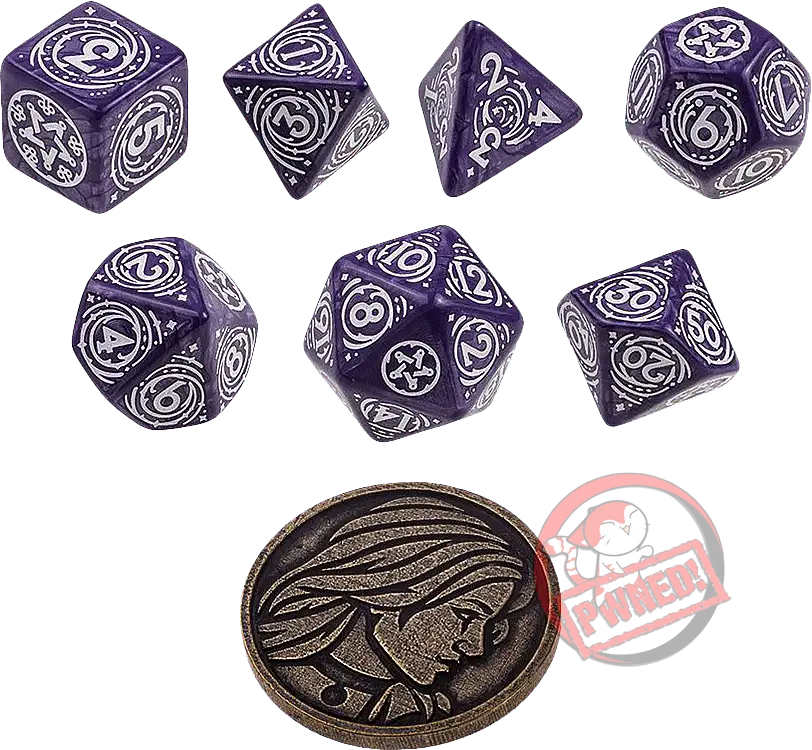 Q-Workshop Witcher Dice Set. Yennefer - Lilac and Gooseberries
