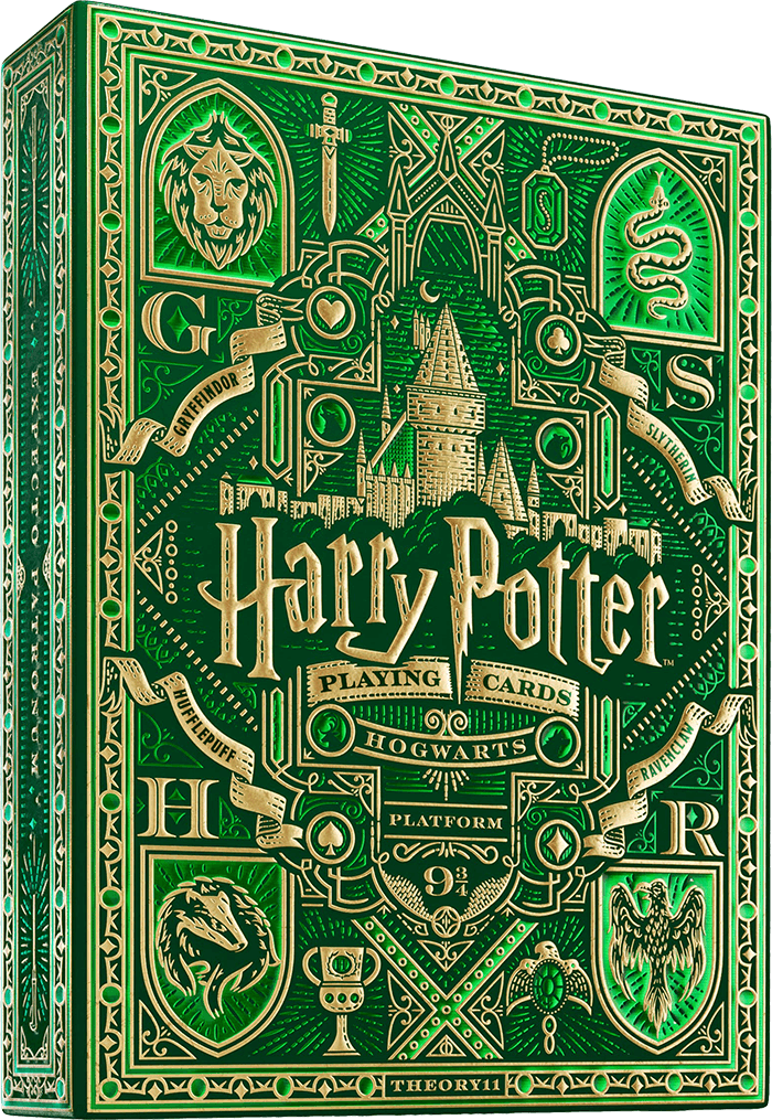 theory11_harry_potter_green_premium_playing_cards.png Harry Potter: Slytherin Green Deck - Premium Playing Cards by Theory11