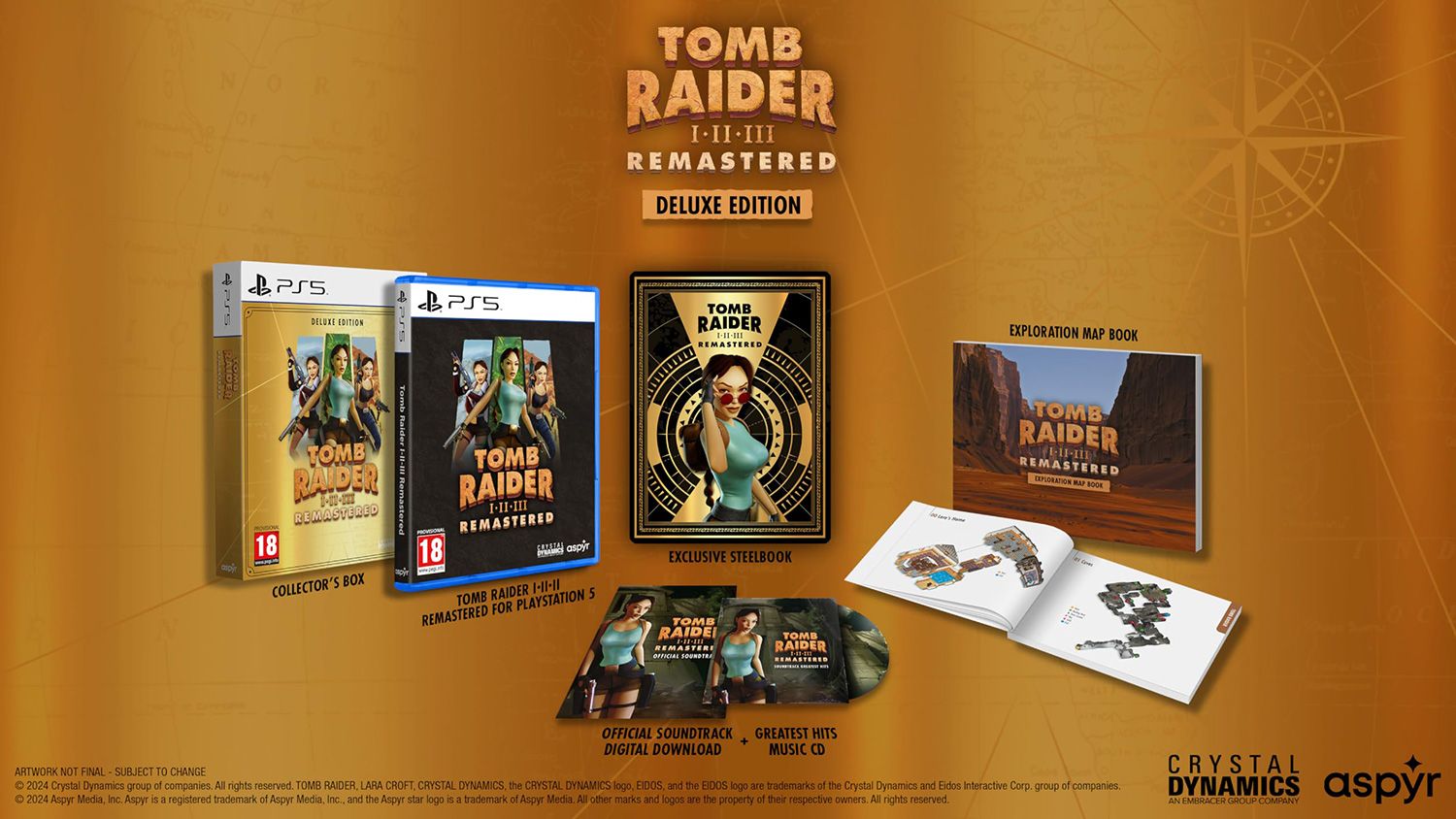 Tomb Raider I + II + III - Remastered - Deluxe Edition (PS5)(New) | Buy ...
