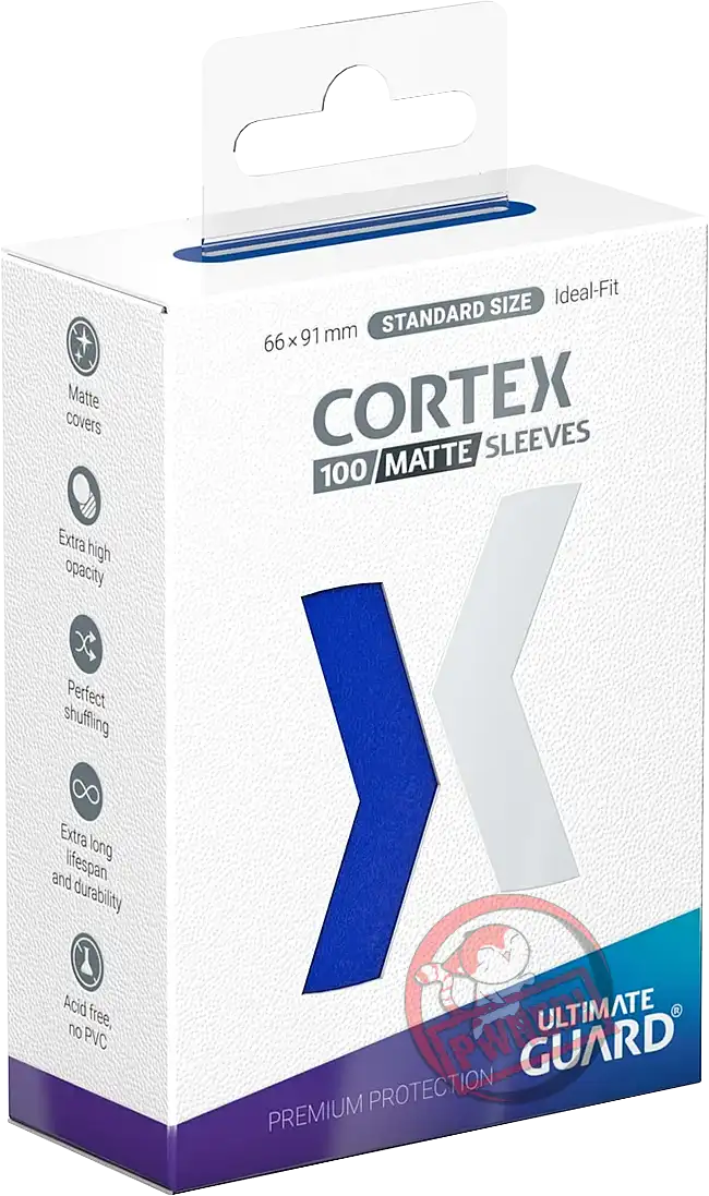 Ultimate Guard Cortex 100 Standard Size Matte Sleeves - Blue