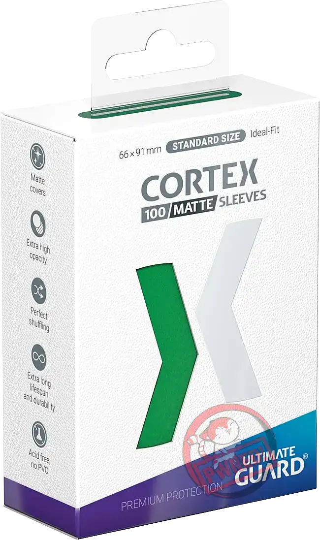 Ultimate Guard Cortex 100 Standard Size Matte Sleeves - Green