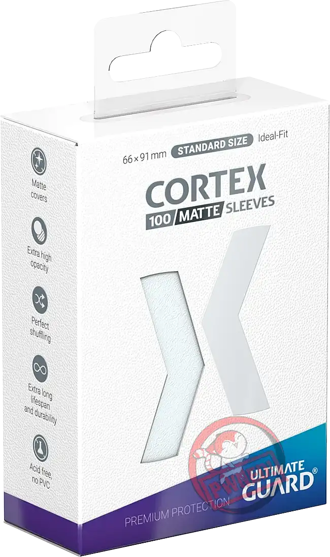 Ultimate Guard Cortex 100 Standard Size Matte Sleeves - Transparent
