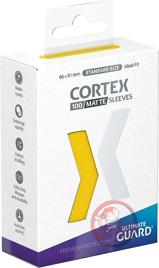 Ultimate Guard Cortex 100 Standard Size Matte Sleeves - Yellow