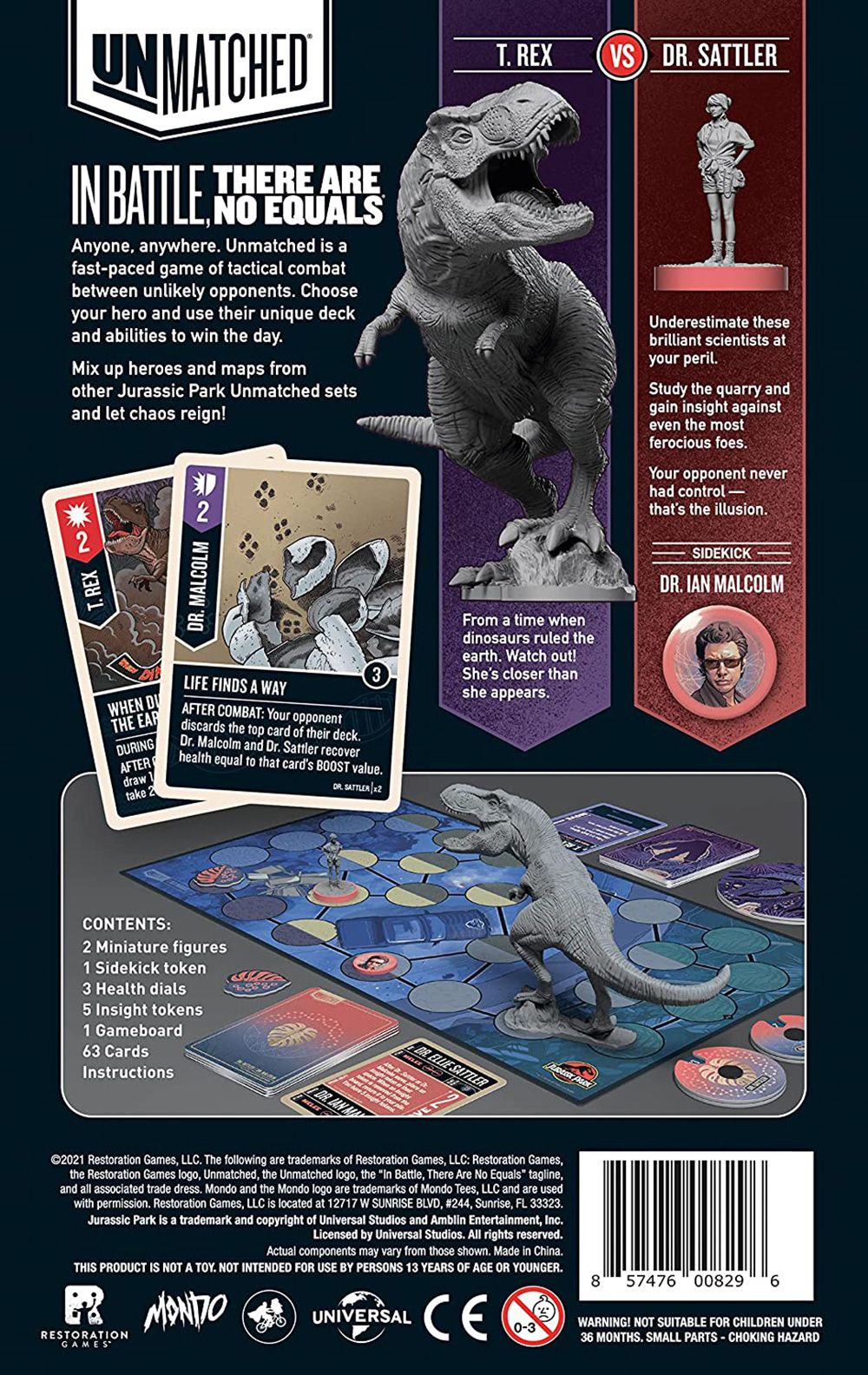 Unmatched - Jurassic Park: Dr. Sattler vs. T. Rex (New) | Buy from ...
