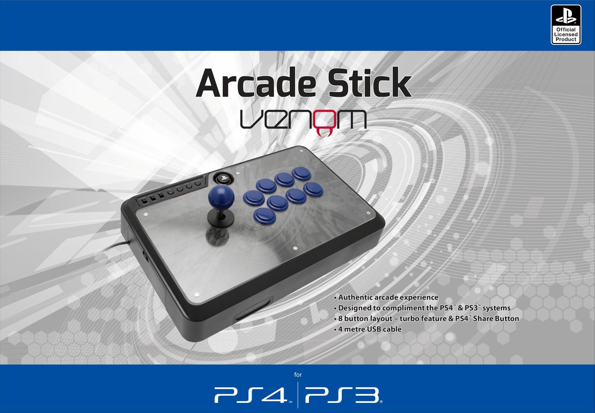 Venom PlayStation Arcade Fight / PS3 / PS4)(New) | from Pwned Games with confidence. | PS3 Accessories [new]